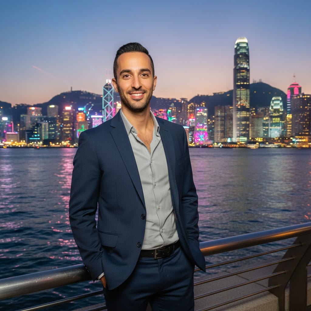 slim middle_eastern man symphony of lights evening 12442156