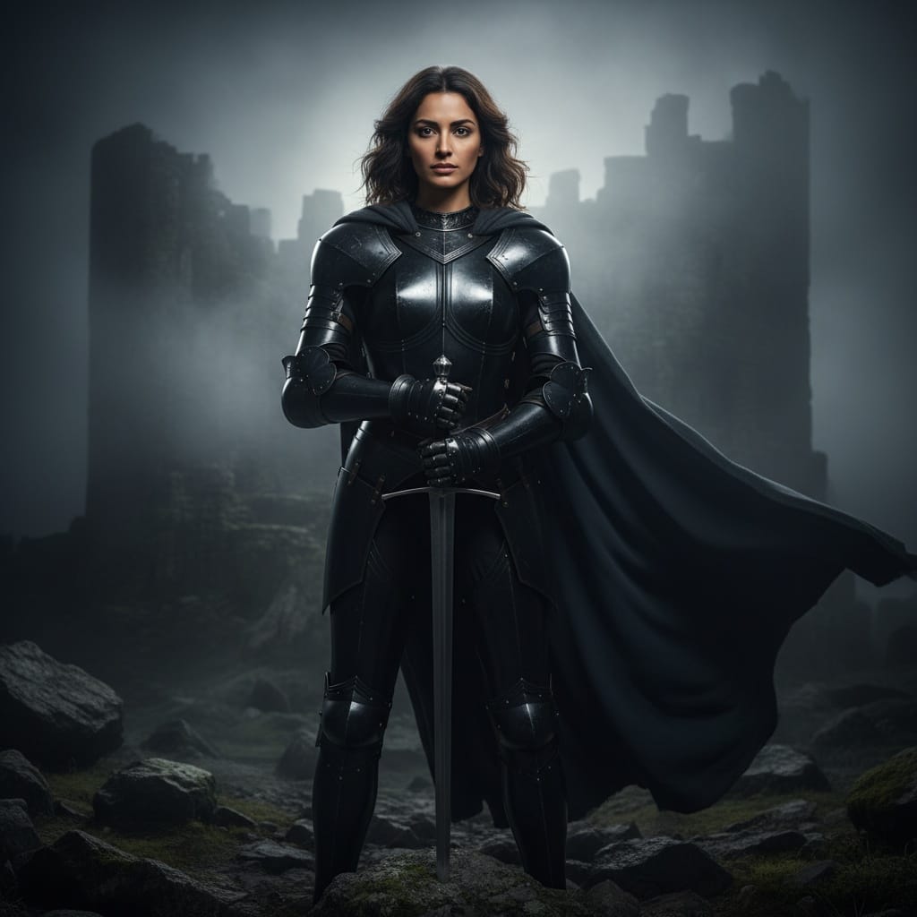slim middle_eastern woman dark knight dramatic 57520172