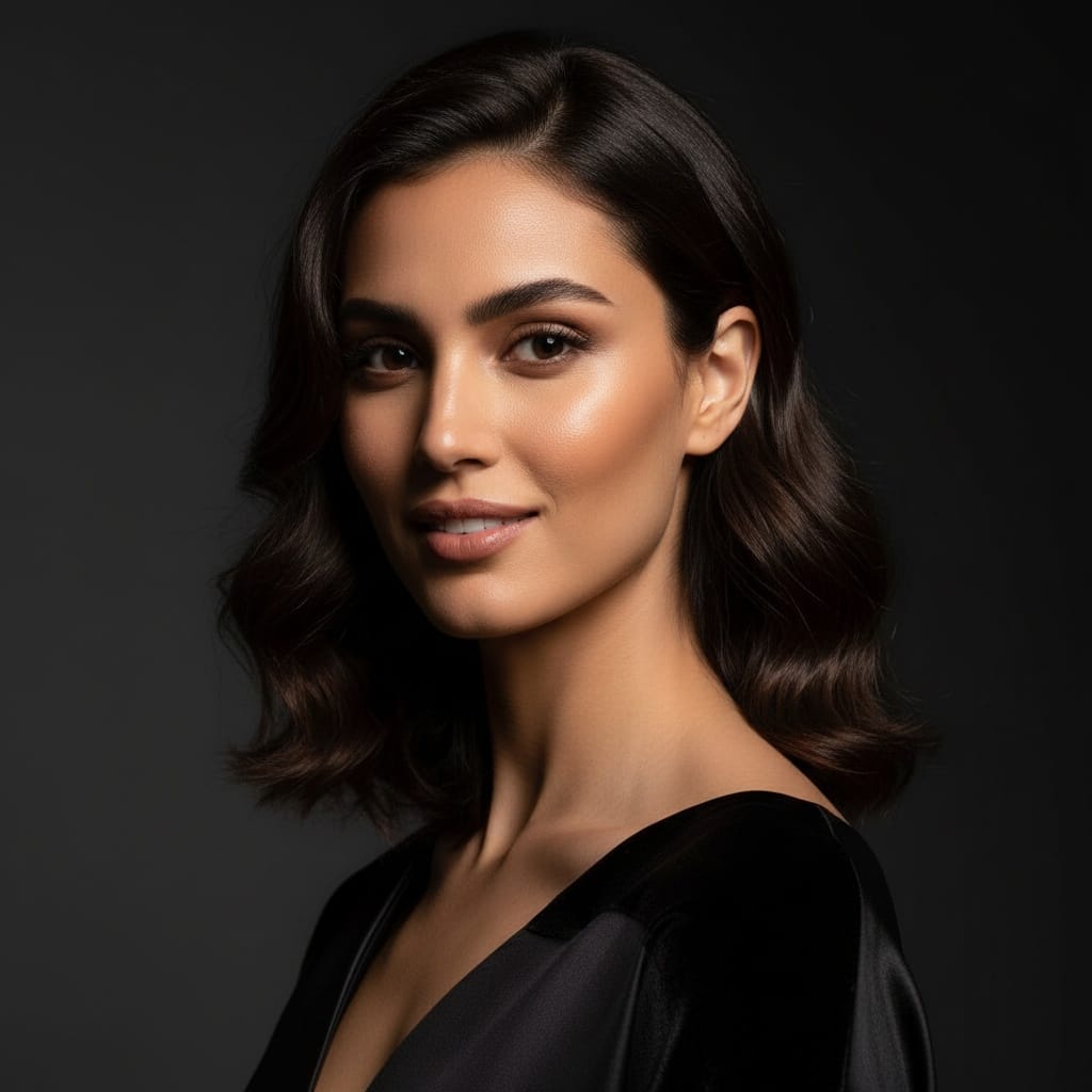 slim middle_eastern woman dramatic low key portrait 21165772