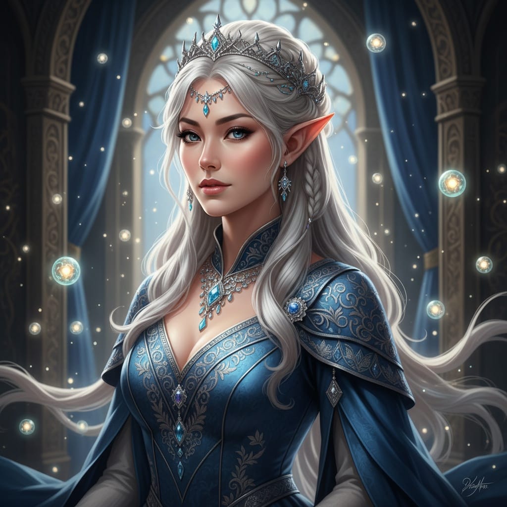 slim middle_eastern woman high elf nobility 86230507