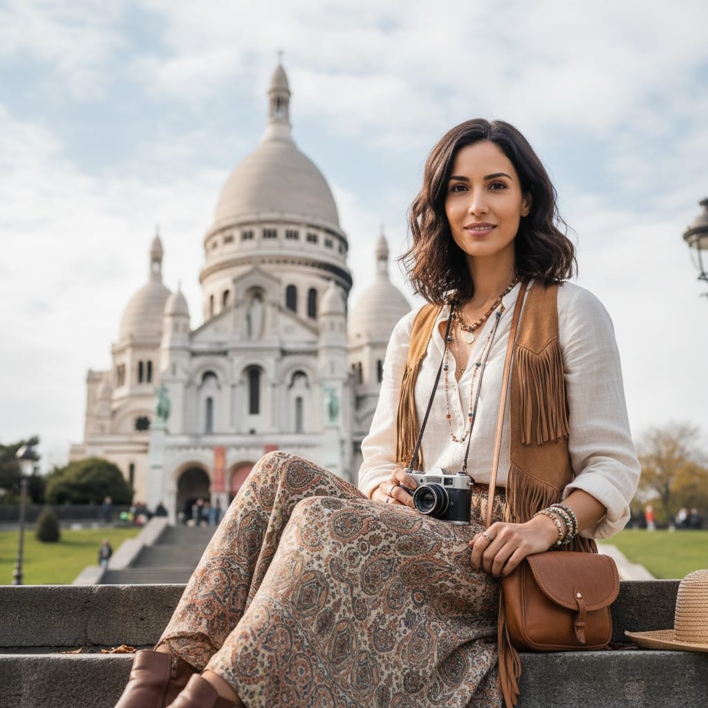 slim middle_eastern woman montmartre sacre coeur 75483182