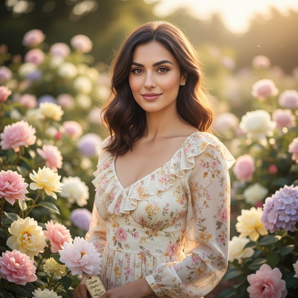 slim middle_eastern woman outdoor garden portrait 68377932