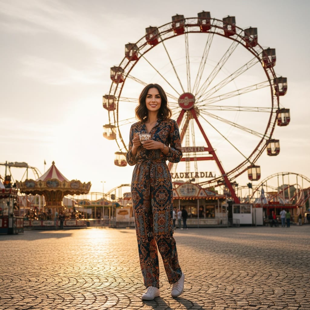 slim middle_eastern woman prater giant ferris wheel 44641222