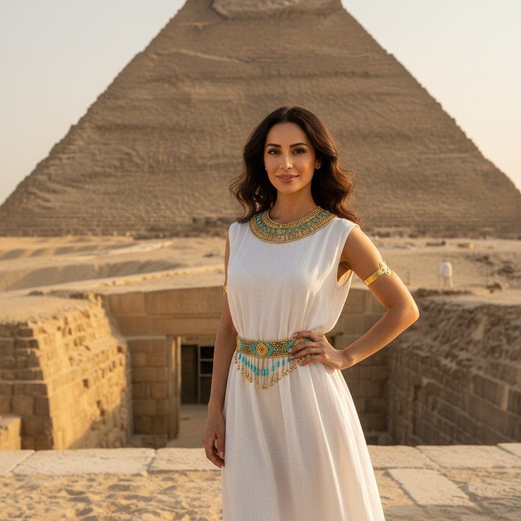 slim middle_eastern woman pyramid exterior portrait 29531023