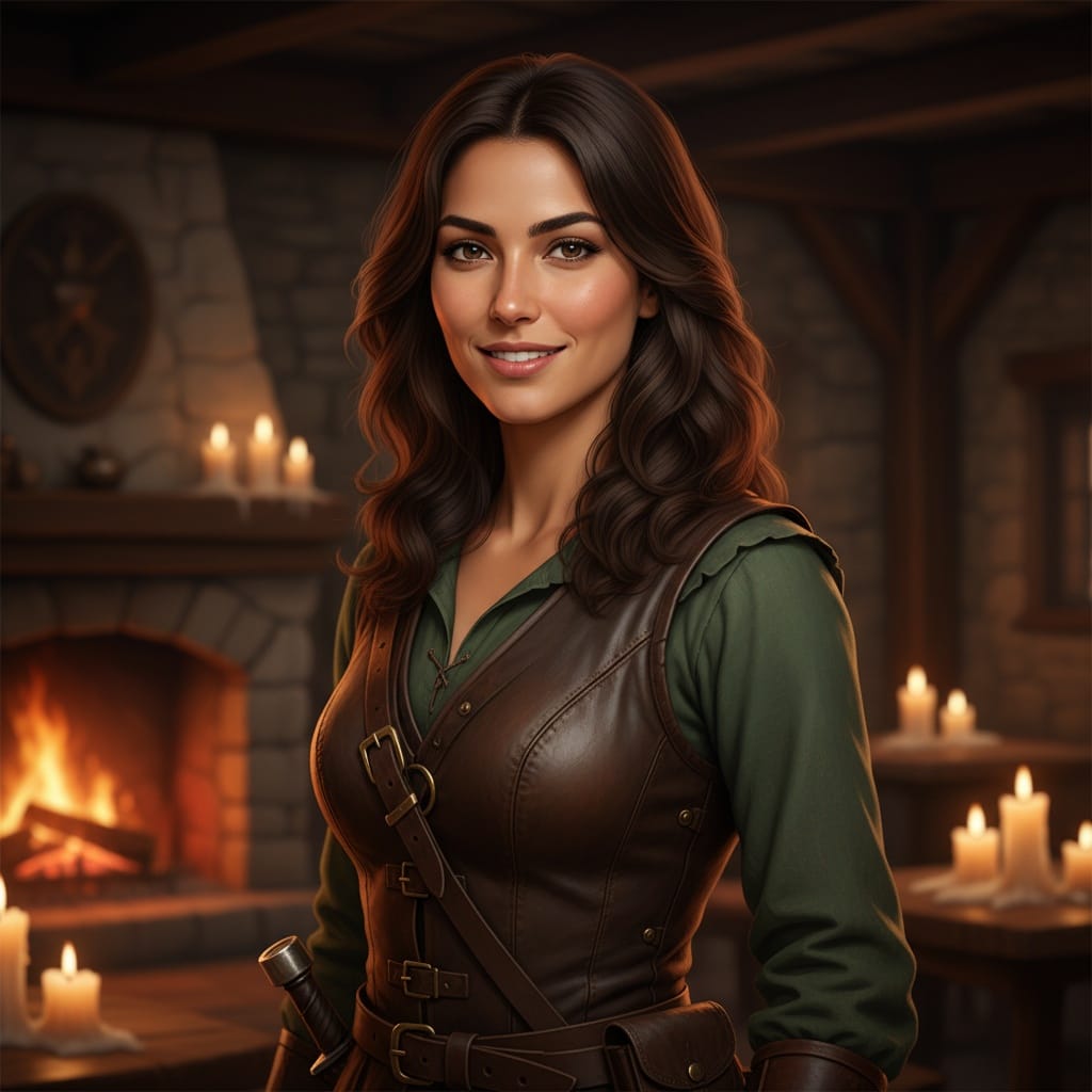 slim middle_eastern woman tavern adventurer closeup 22316428
