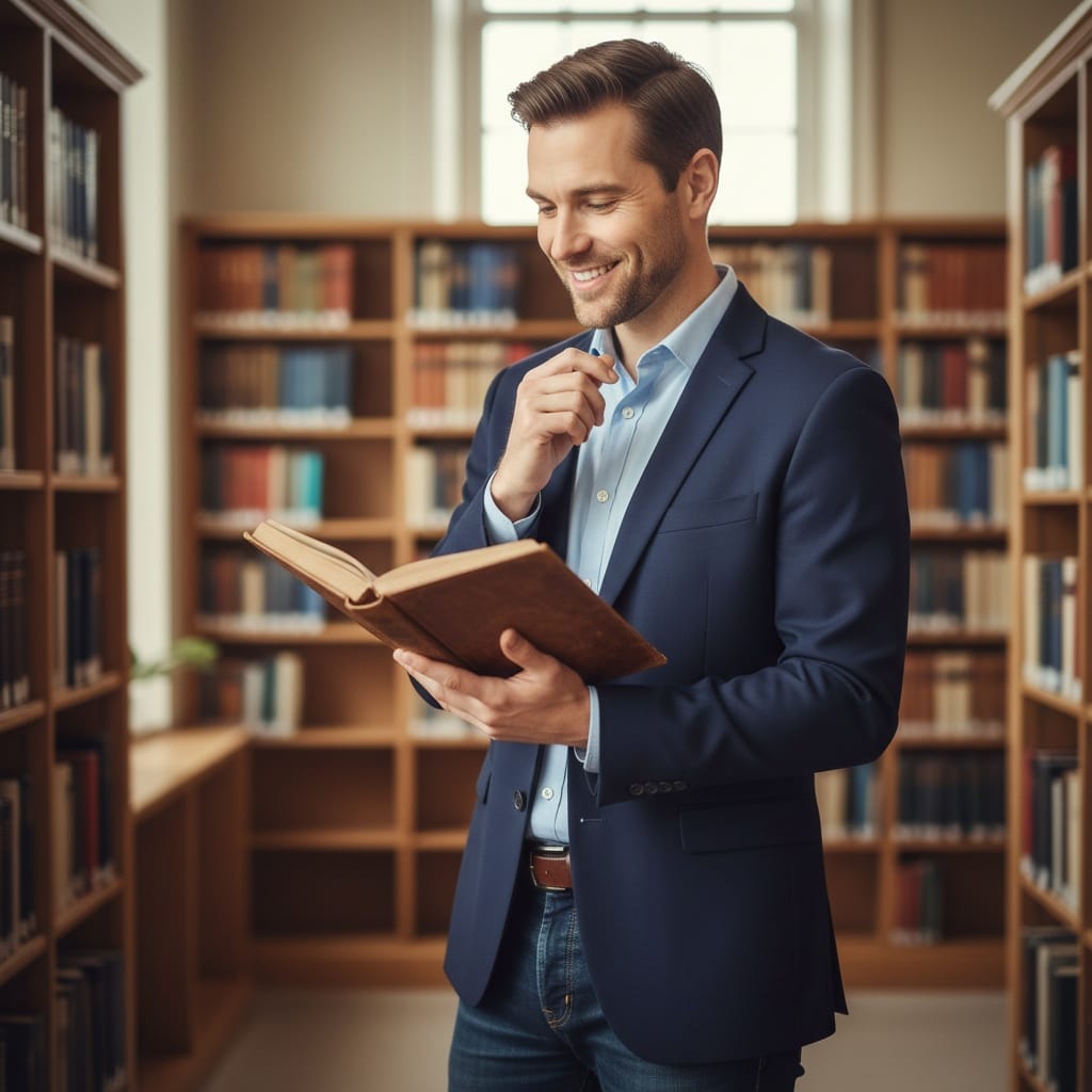 slim white man bookstore intellectual 21282453