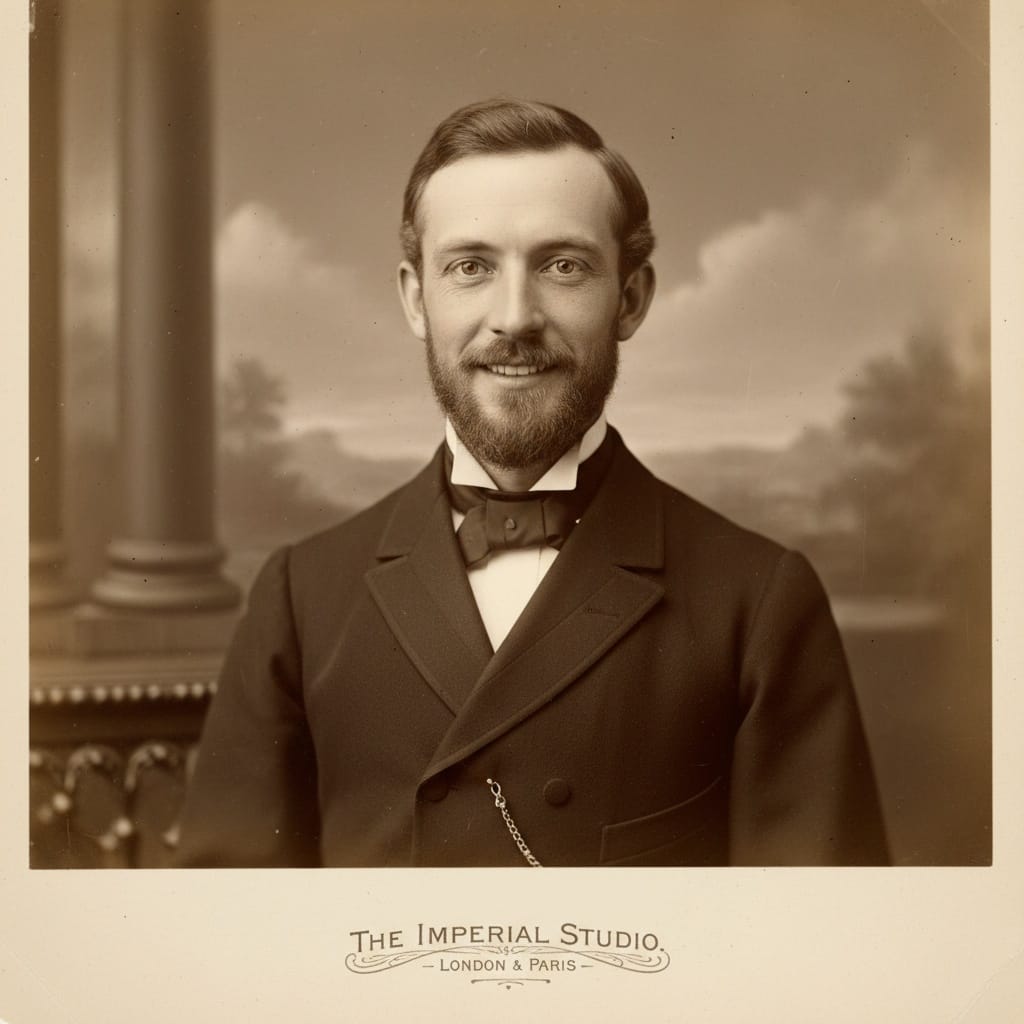 slim white man cabinet card formal 47085464