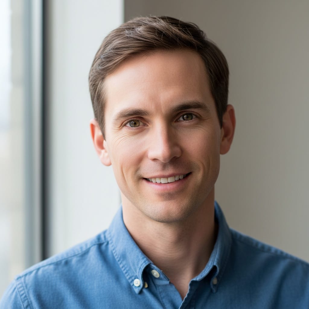 slim white man casual approachable headshot 25126032