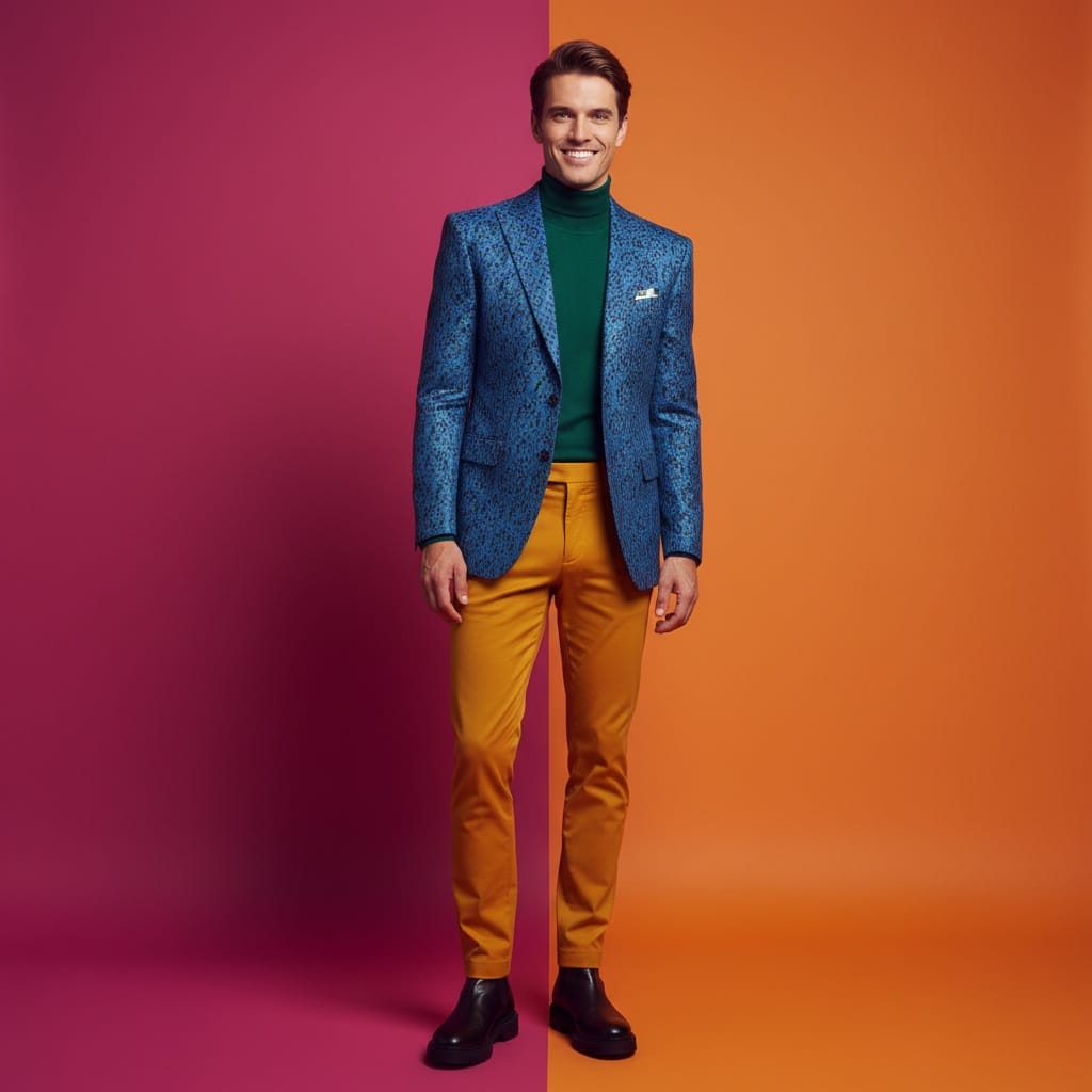 slim white man color backdrop bold 58221613