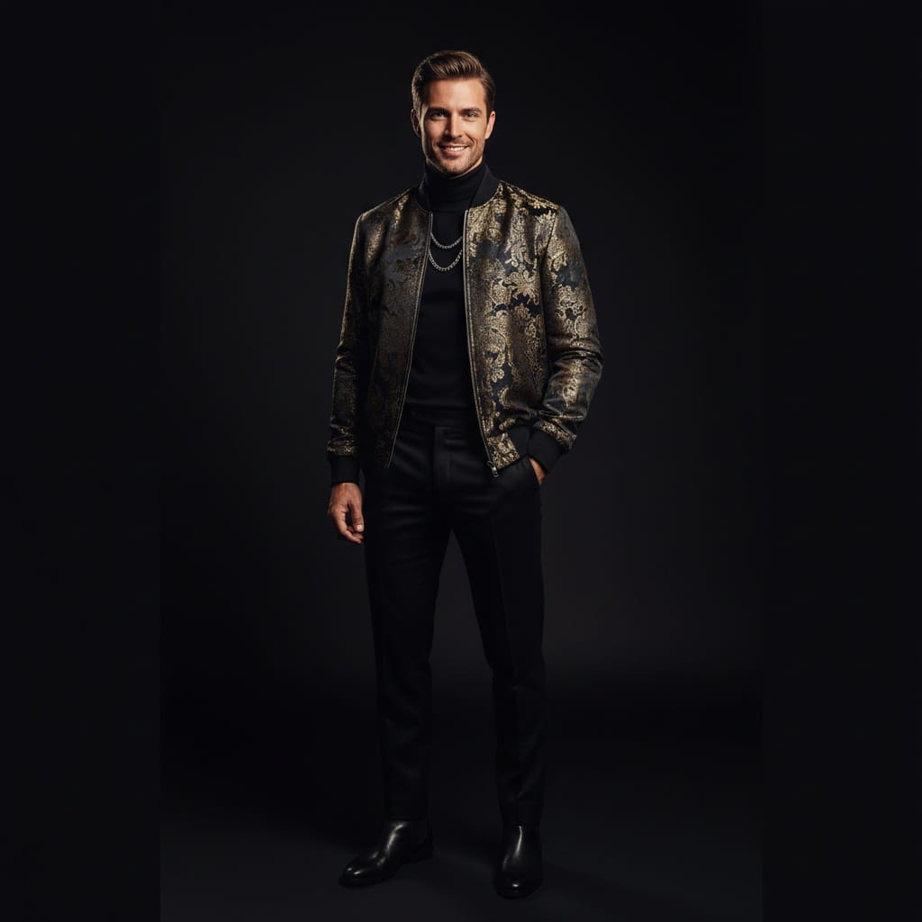 slim white man dramatic black background 26346196