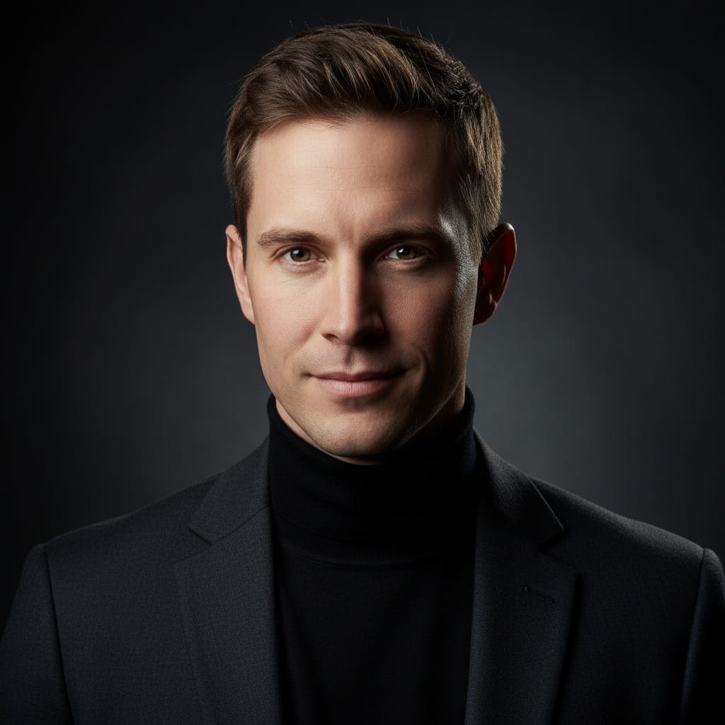 slim white man dramatic studio lighting 72072296