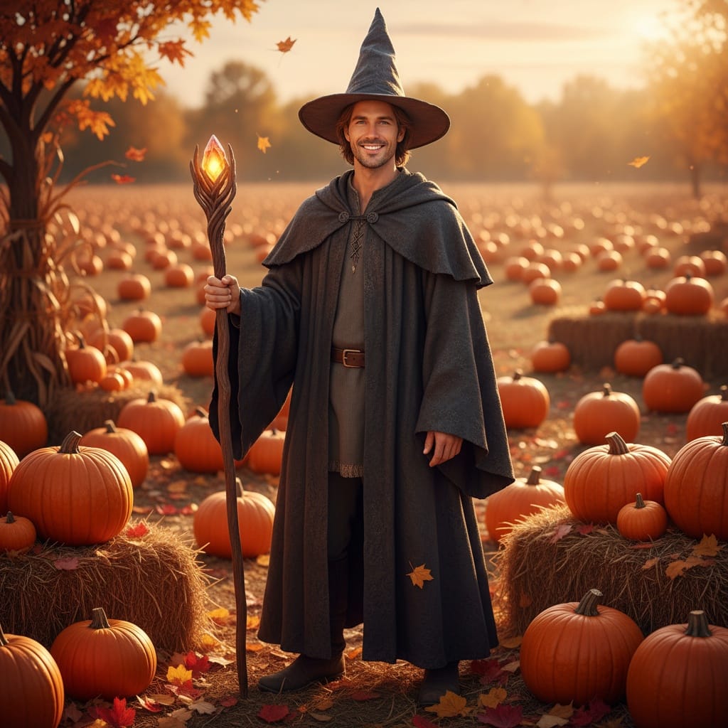 slim white man friendly witch outdoors 17350895