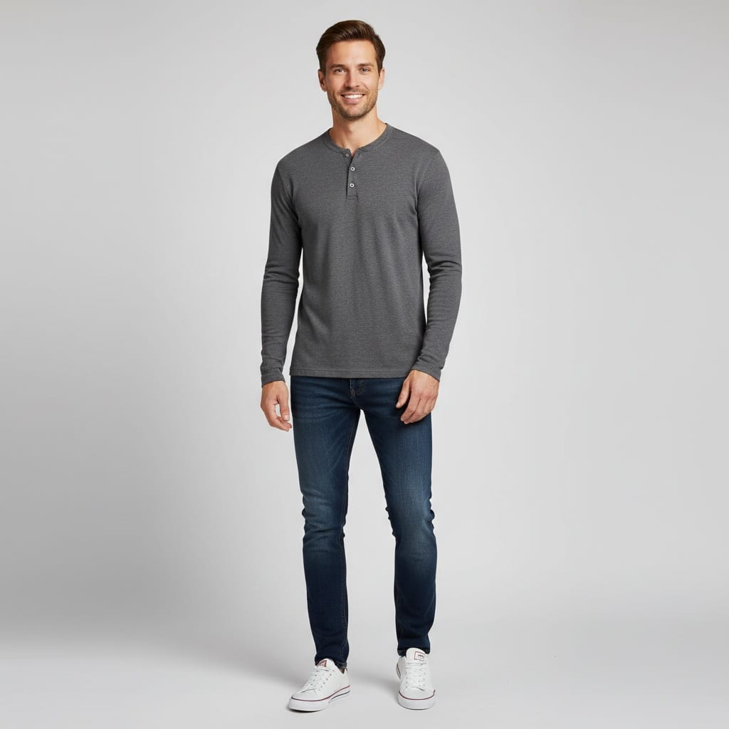slim white man gray background three quarter 20832870