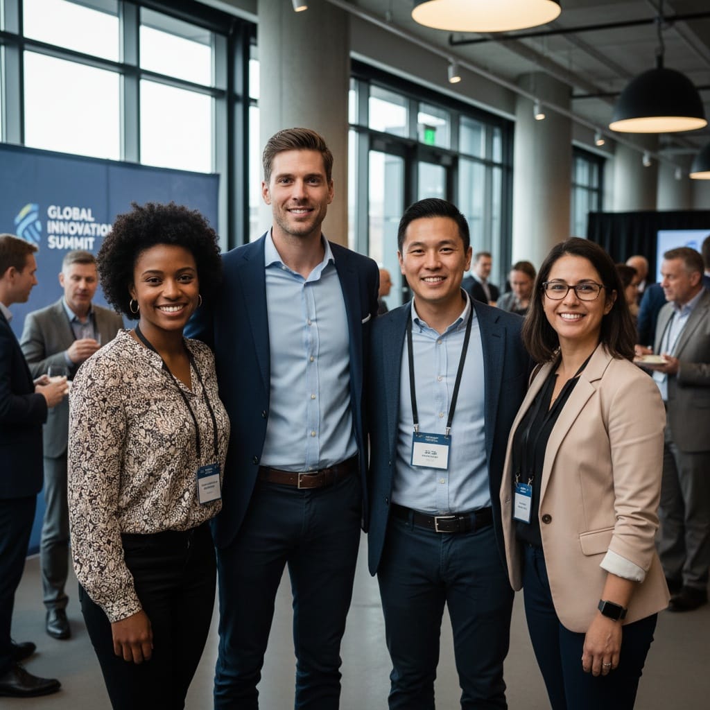 slim white man group photo attendees 51717014