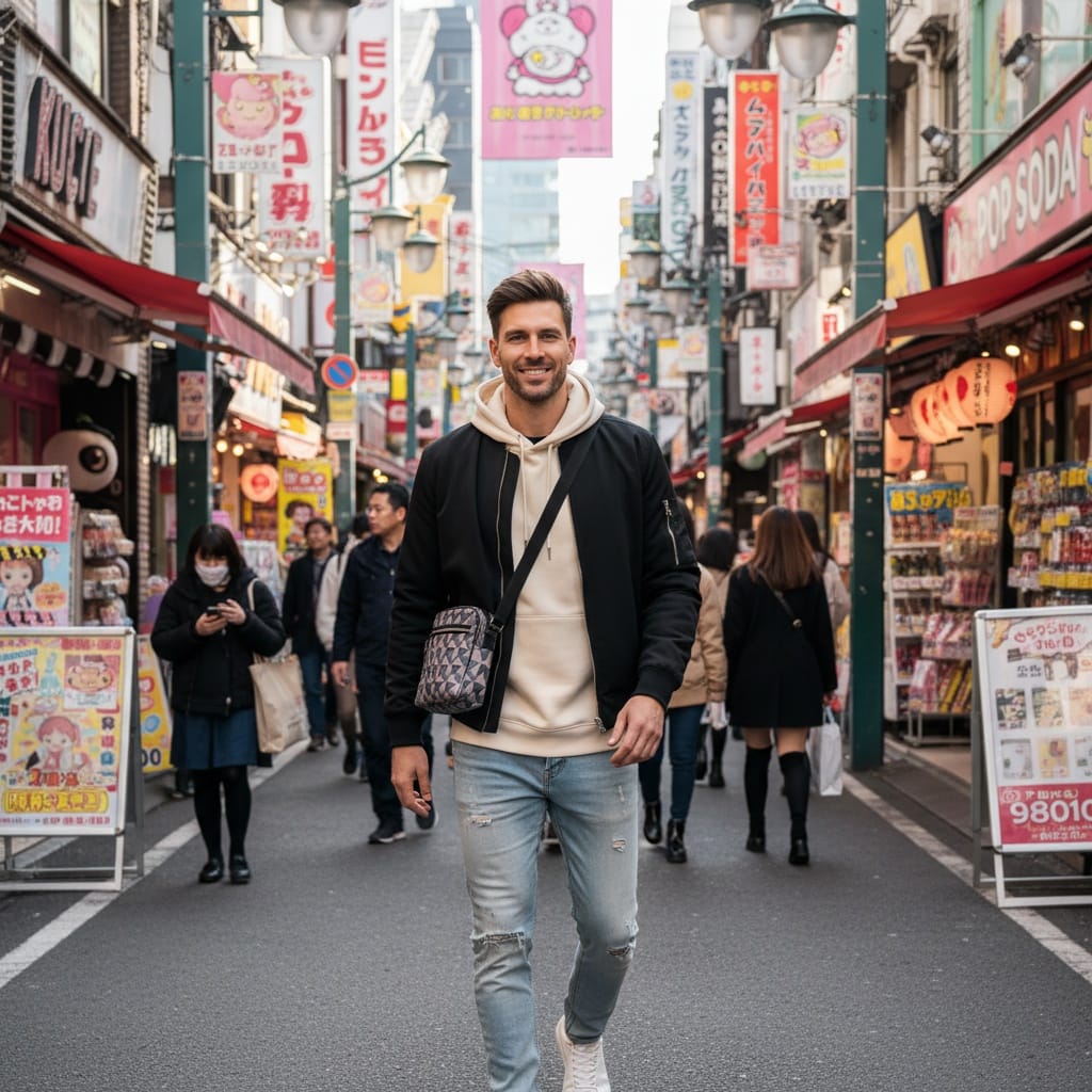 slim white man harajuku takeshita street 44548280
