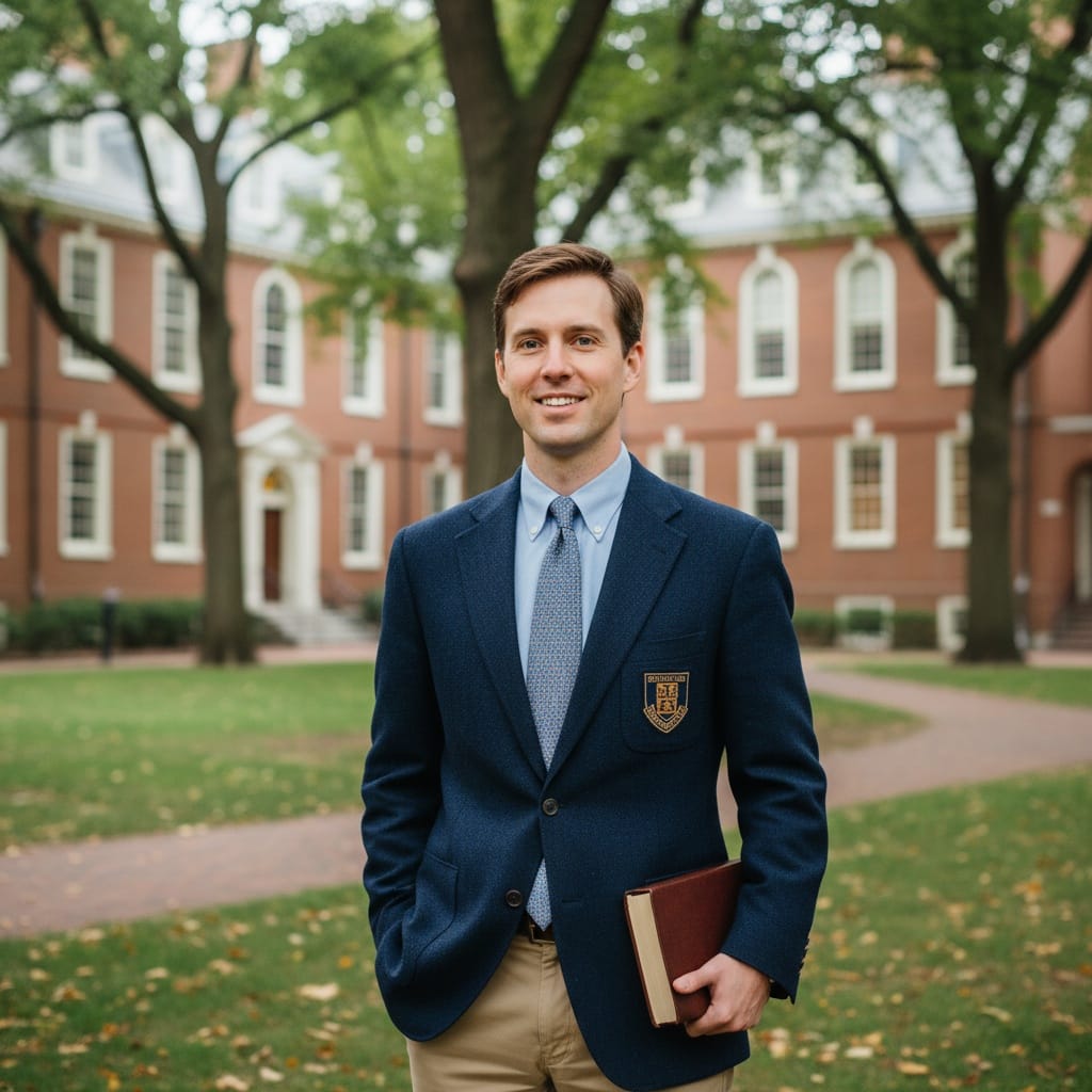 slim white man harvard yard academic 66962050