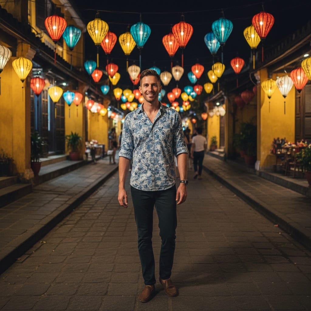 slim white man hoi an lantern street 67205262