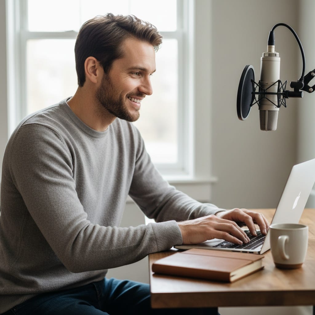 slim white man laptop planning content 59410700