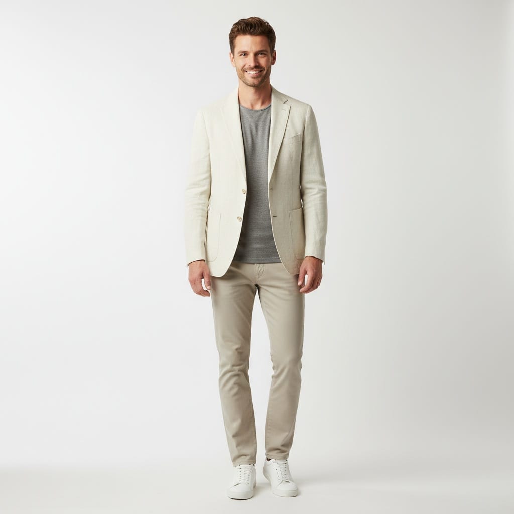 slim white man minimalist studio full length 83180267