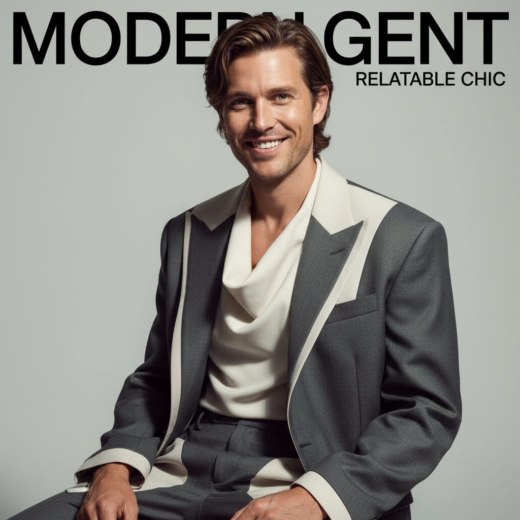 slim white man minimalist studio portrait 83645592
