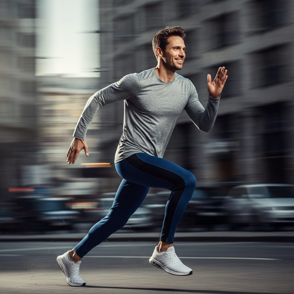 slim white man motion dynamic action 99150074