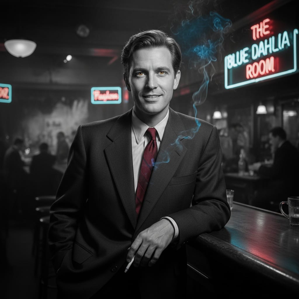 slim white man noir nightclub scene 45584608