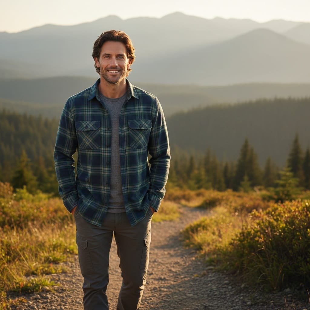 slim white man outdoor adventure trail 77568724