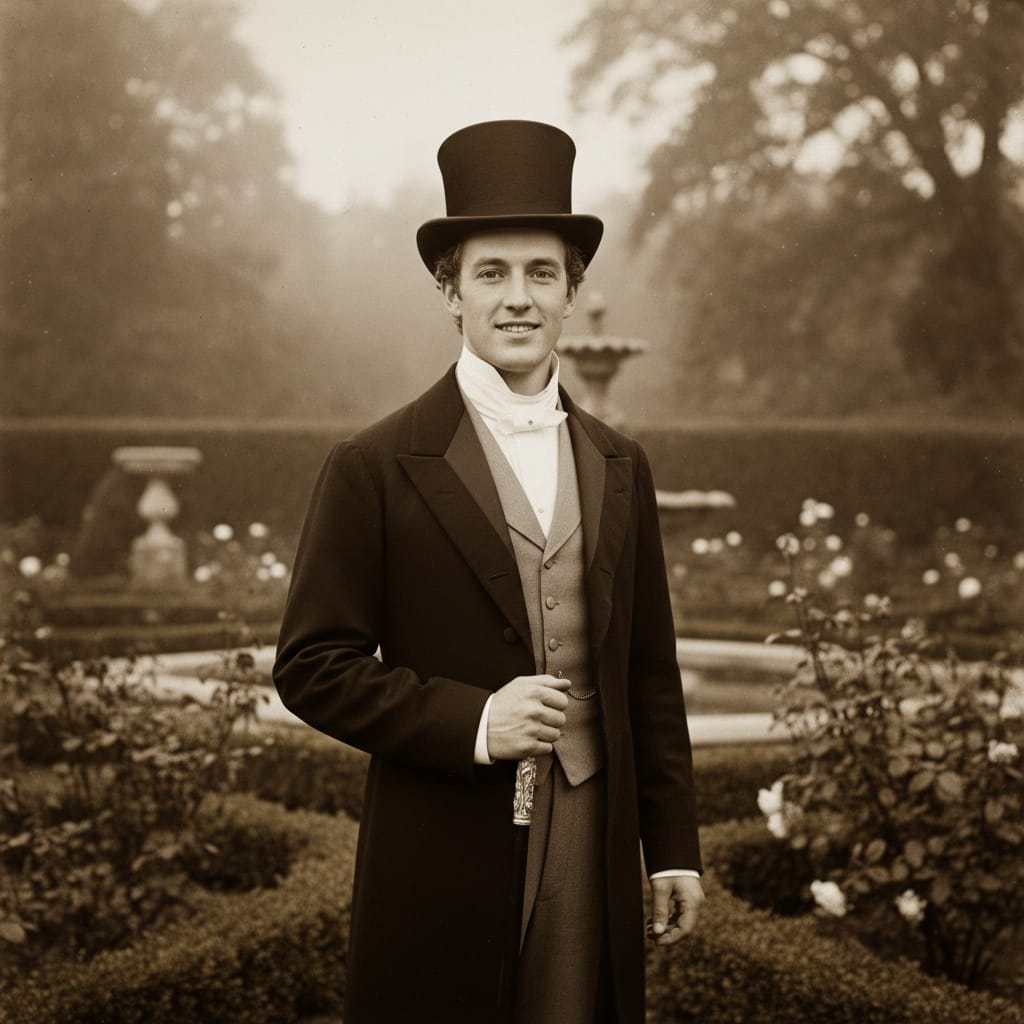 slim white man outdoor garden portrait 65893760