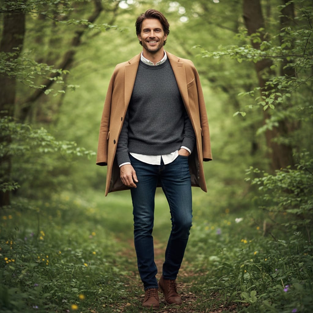 slim white man outdoor natural light fashion 58999456