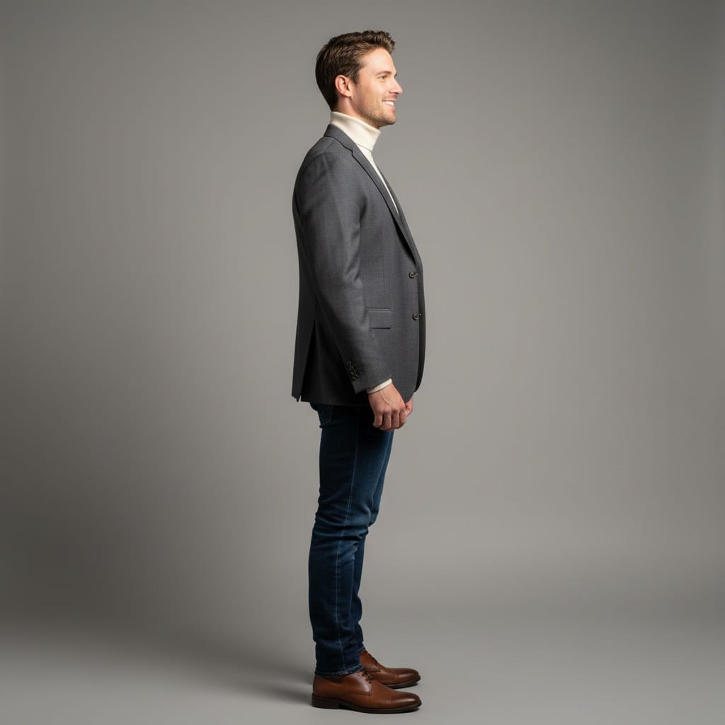 slim white man profile side view 62580666
