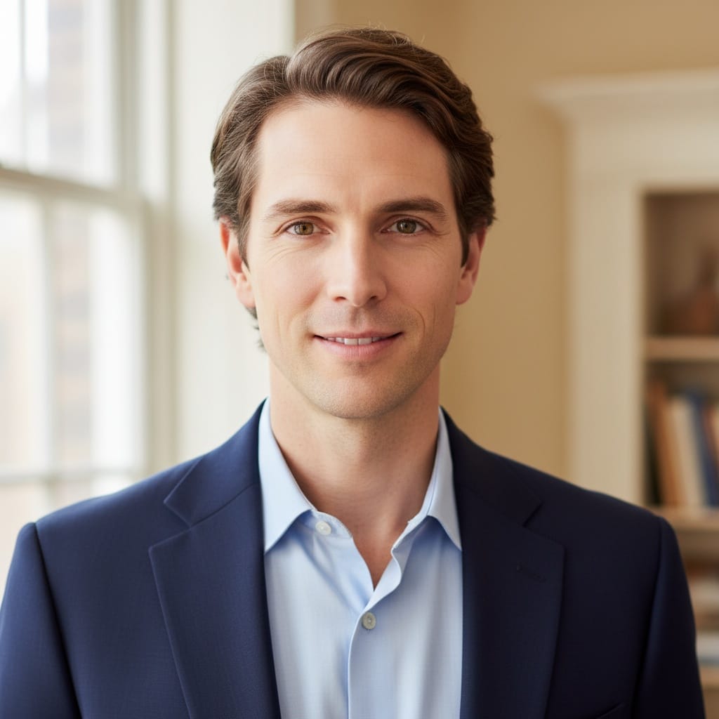 slim white man soft bokeh indoor 55936516