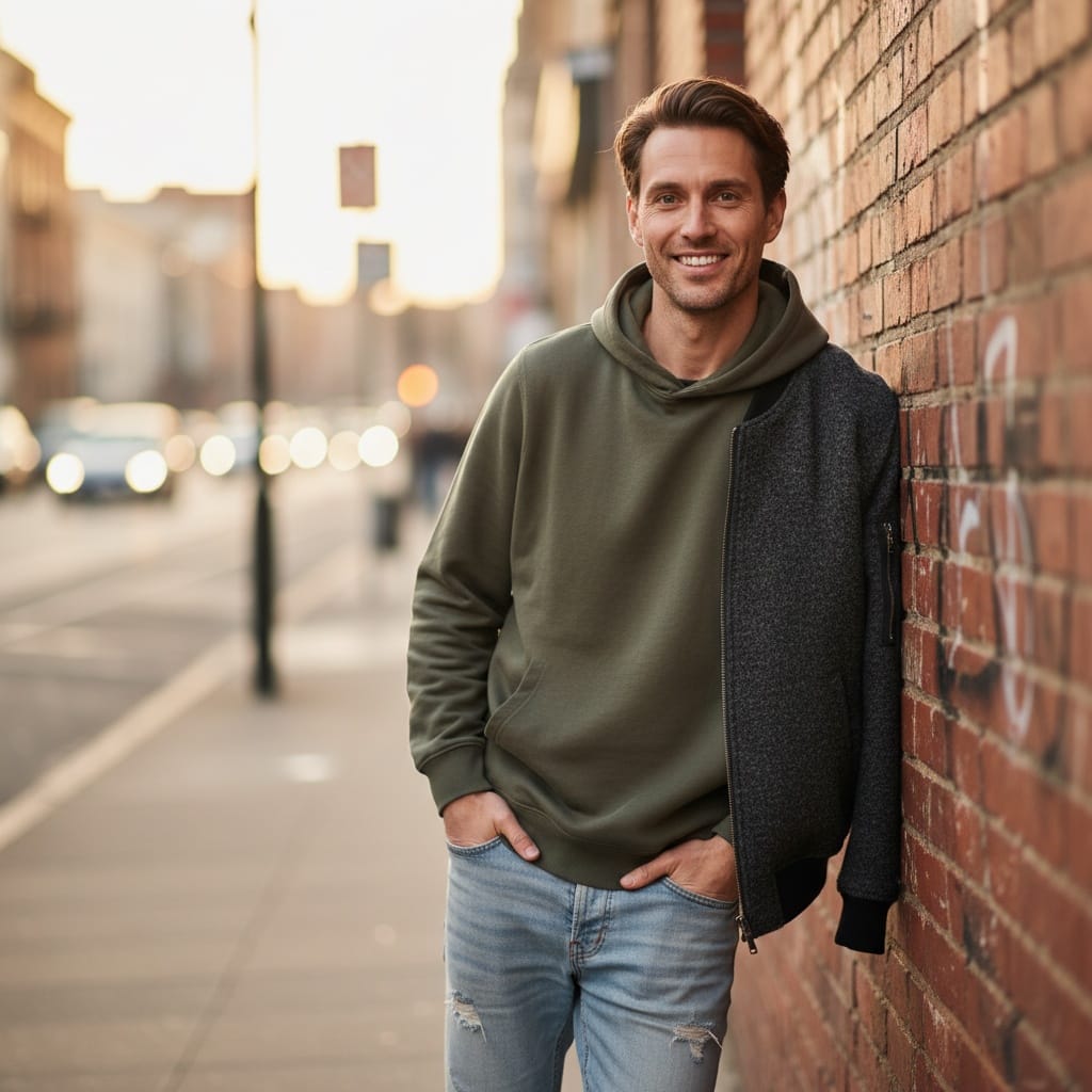 slim white man urban street style casual 81089879