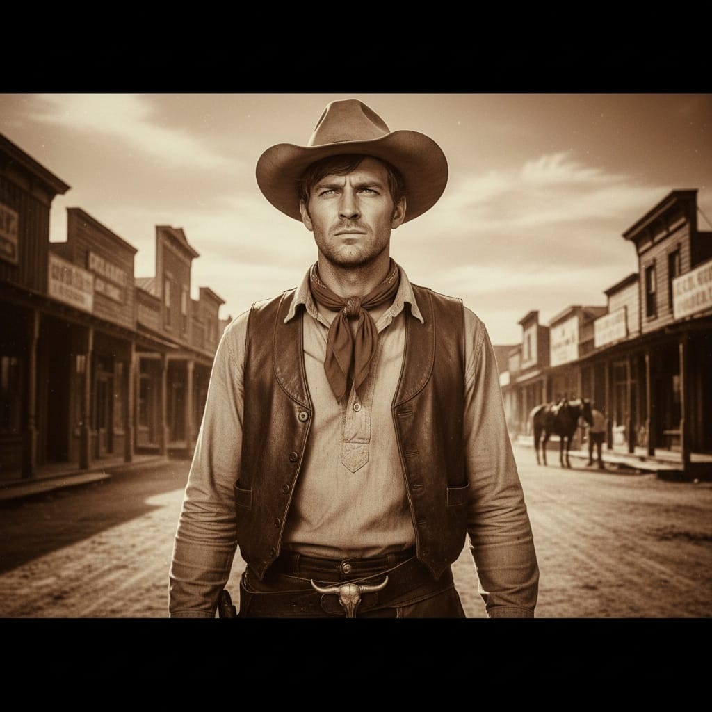 slim white man western cowboy hero 23479875