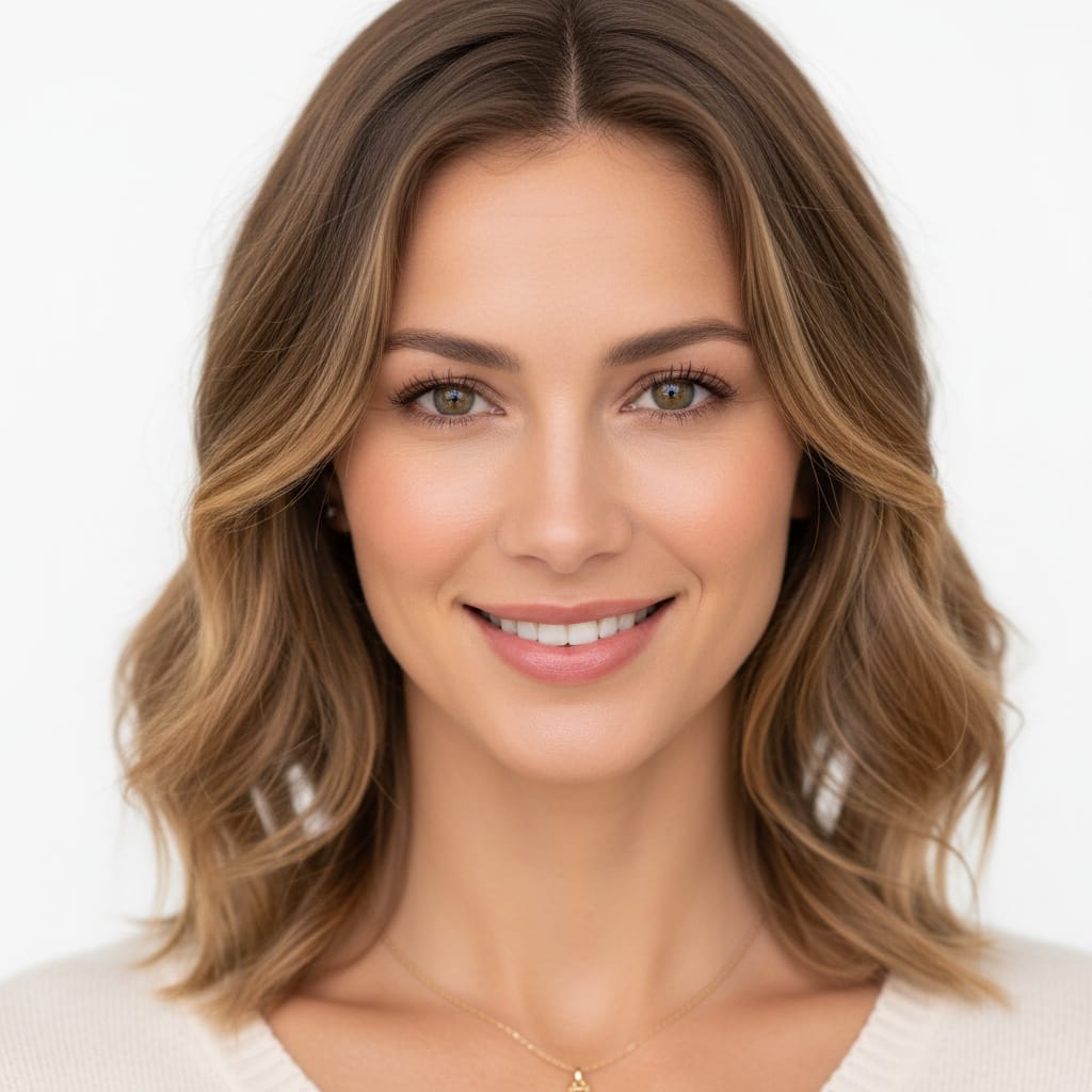 slim white woman closeup face expression 50765652