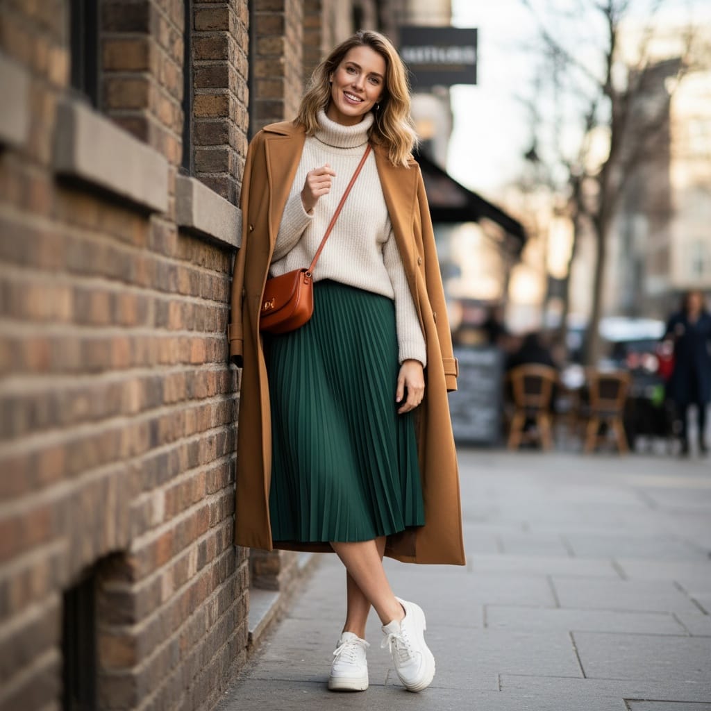 slim white woman leaning wall urban cool 17001390
