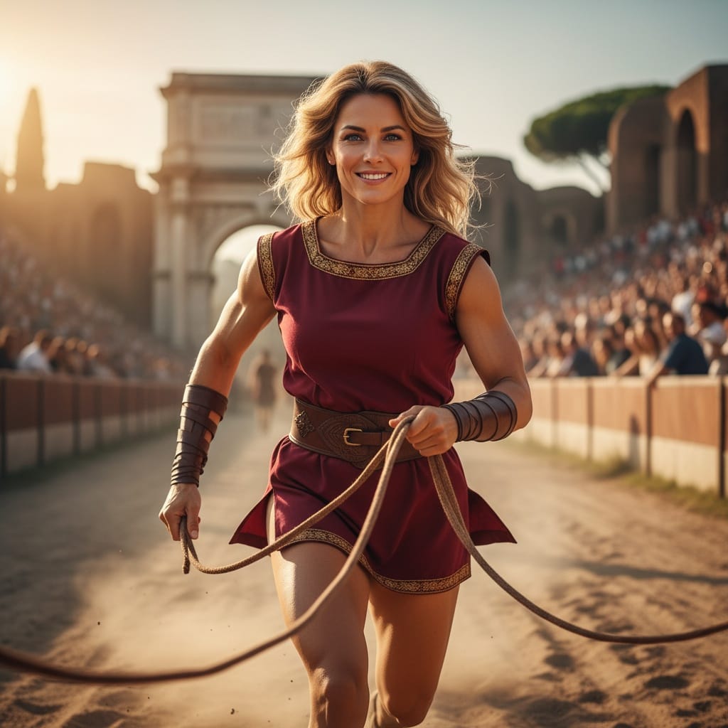 slim white woman roman charioteer circus 77372892