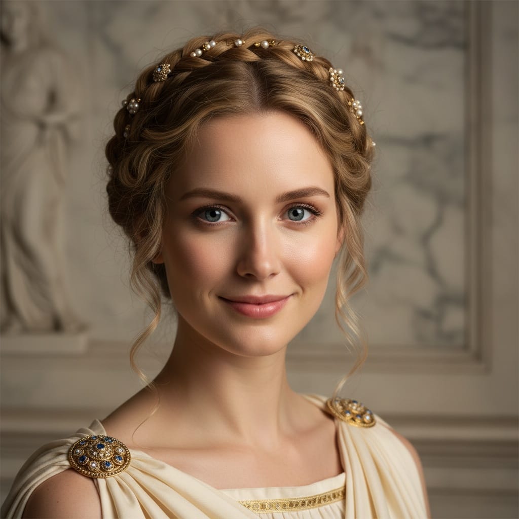 slim white woman roman patrician close up 15706883