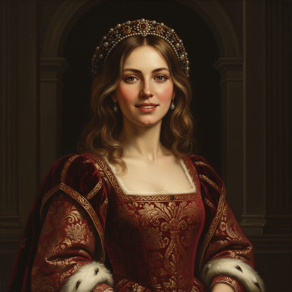 slim white woman wealthy merchant portrait 60439988