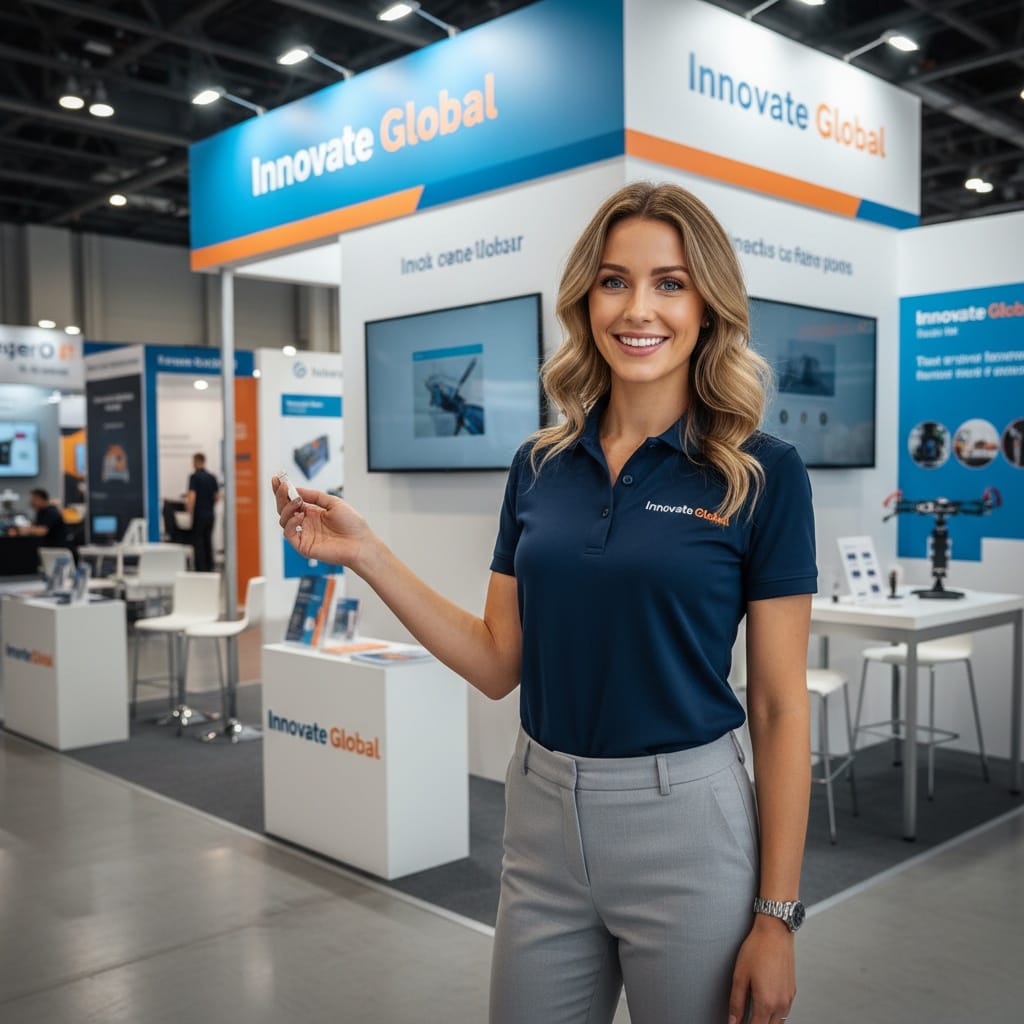 slim white woman wide angle booth overview 20684062