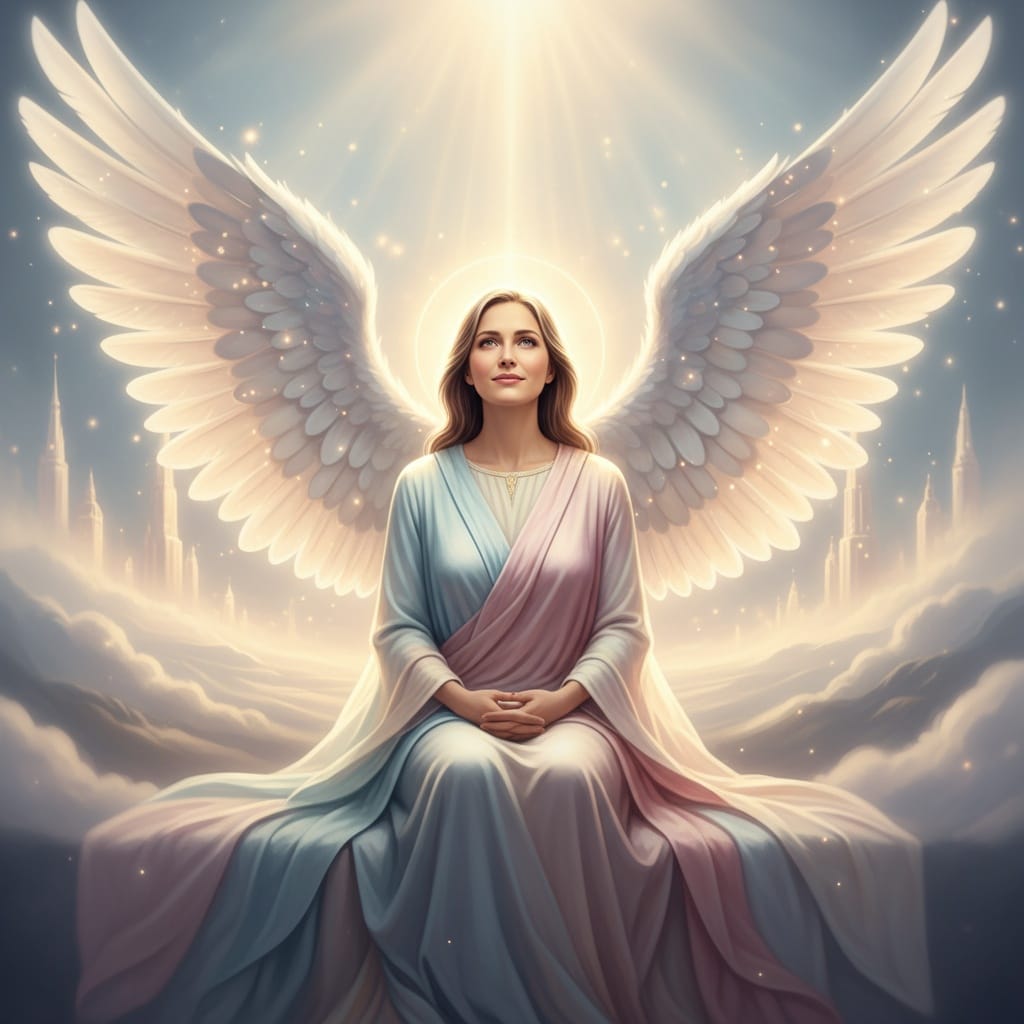 soft angel wings portrait 47864654