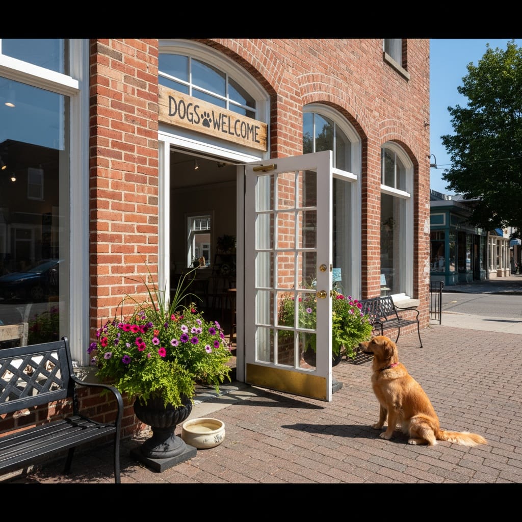 storefront entrance welcome 72010961