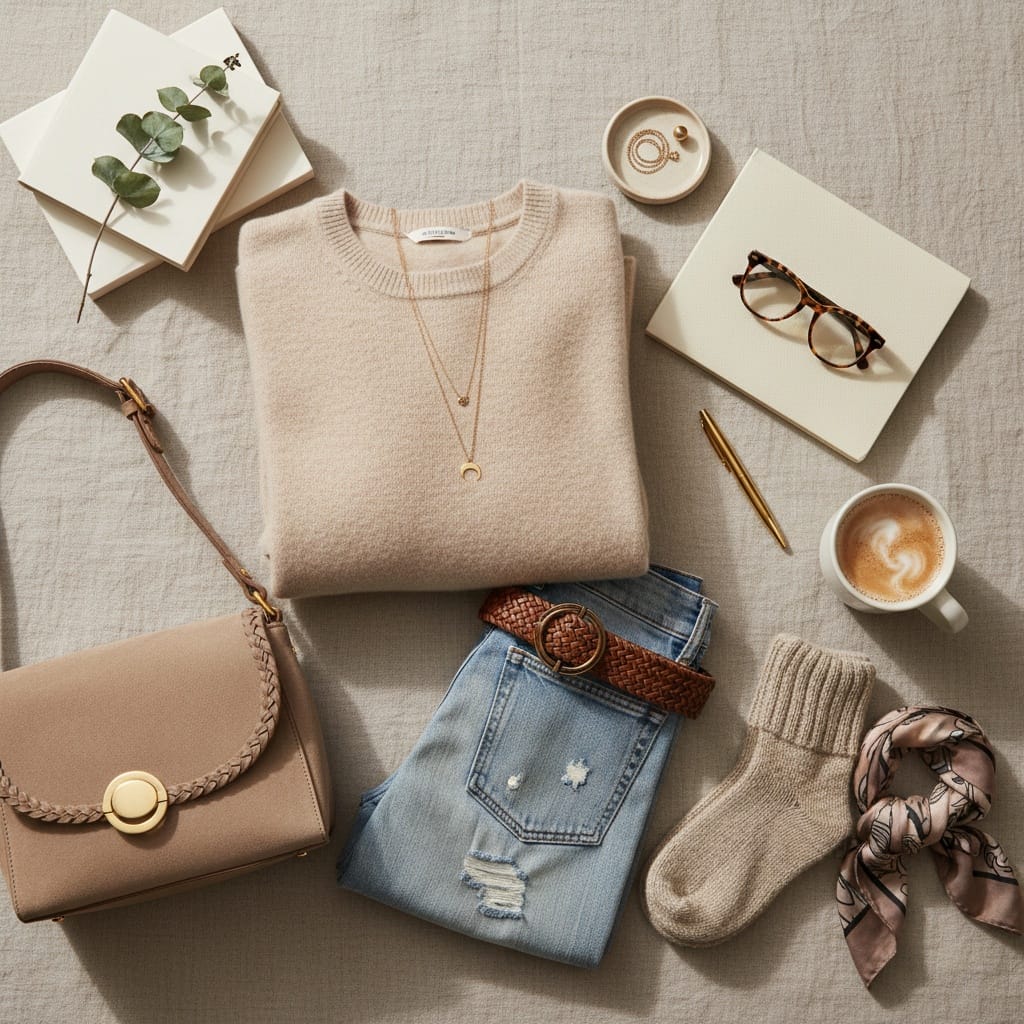 styled flat lay accessories 11242814