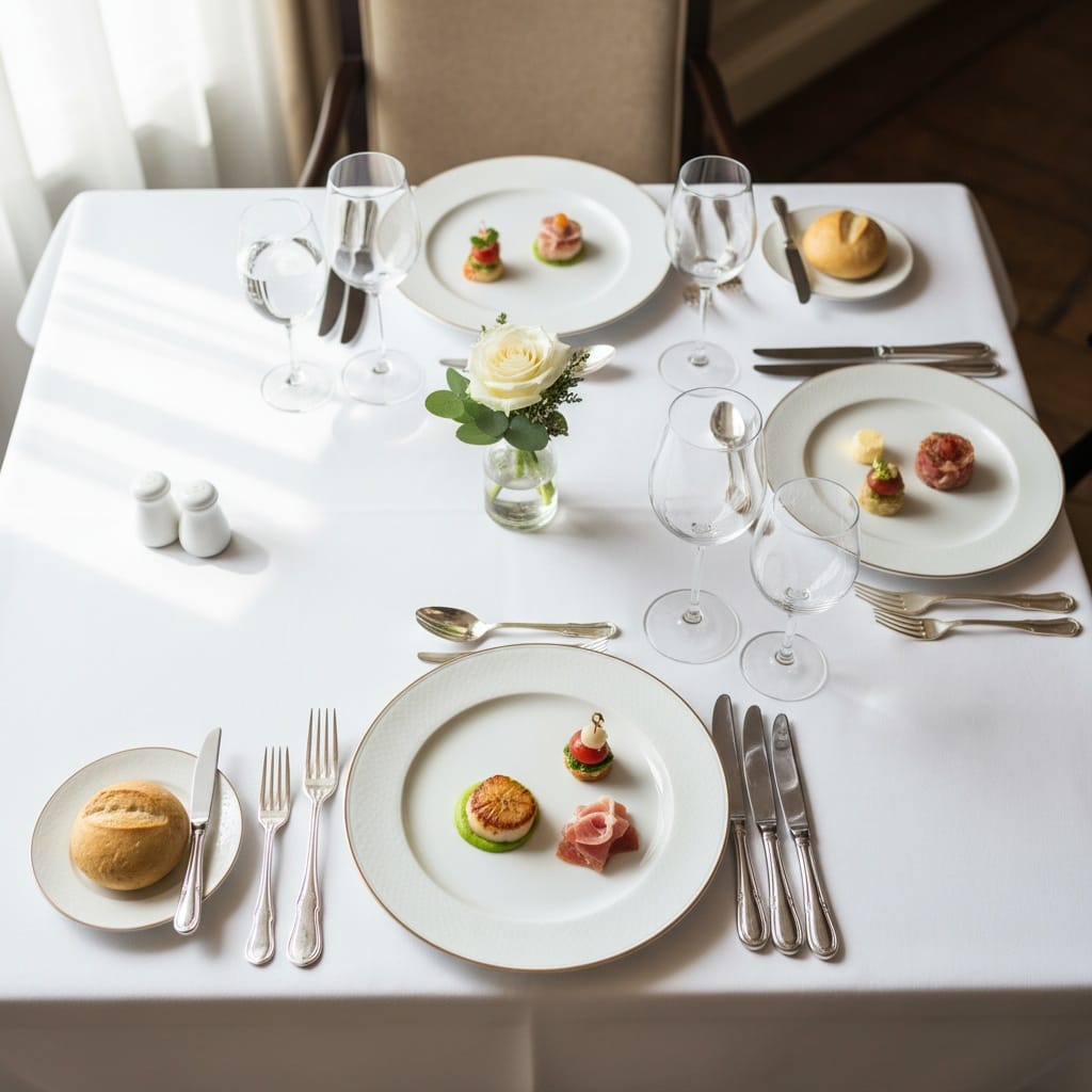 table setting overhead flatlay 20192668