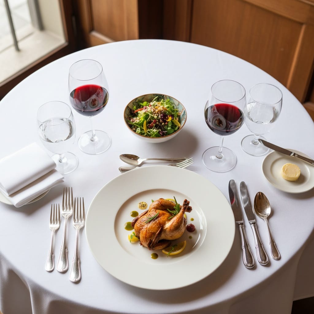 table setting overhead flatlay 71787991