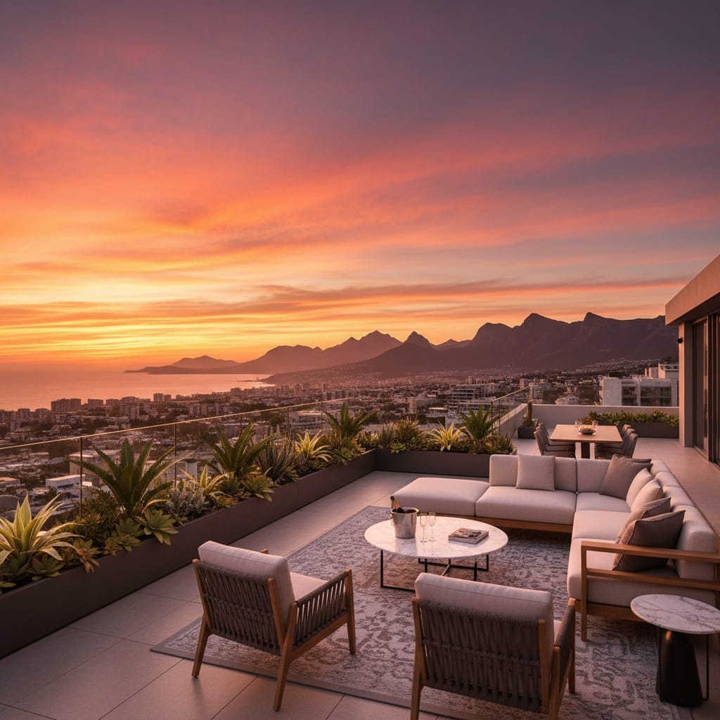 terrace sunset views 59891240
