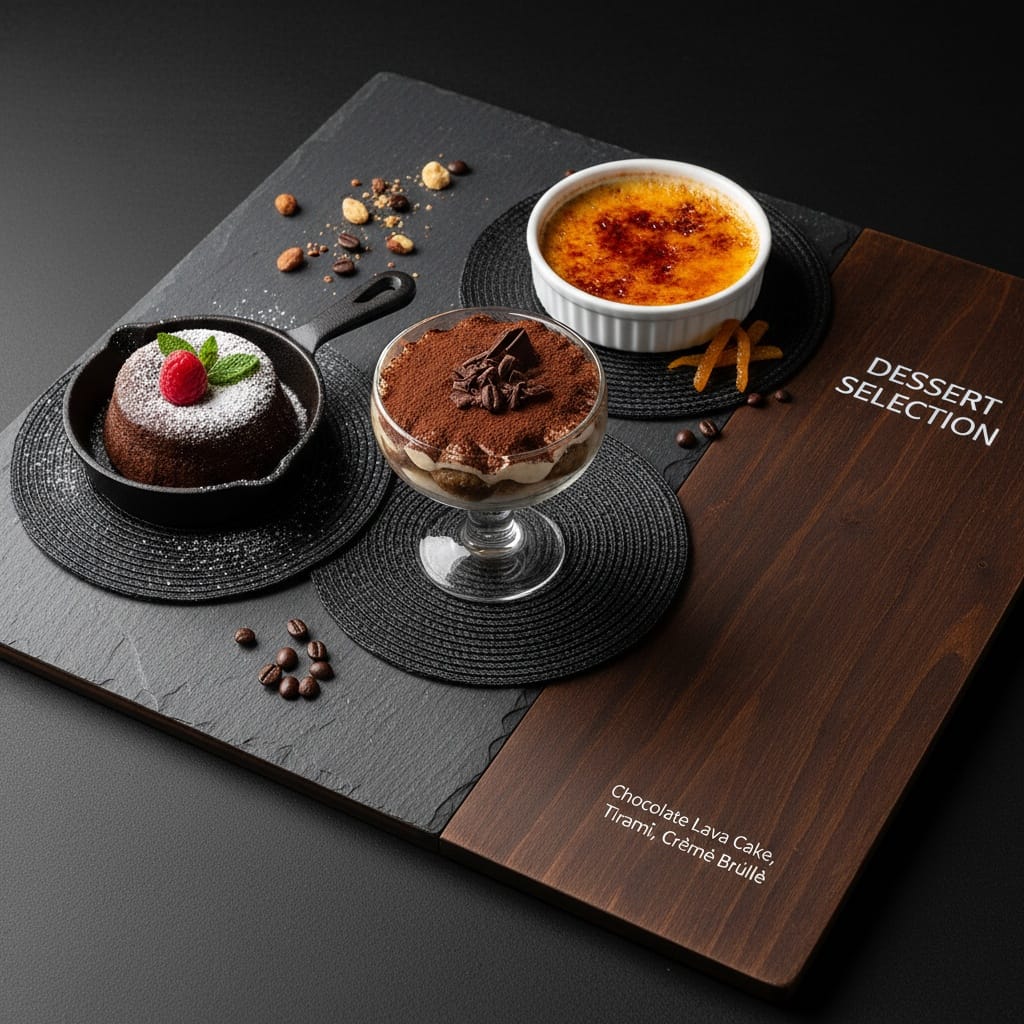 triple dessert menu board 69750913