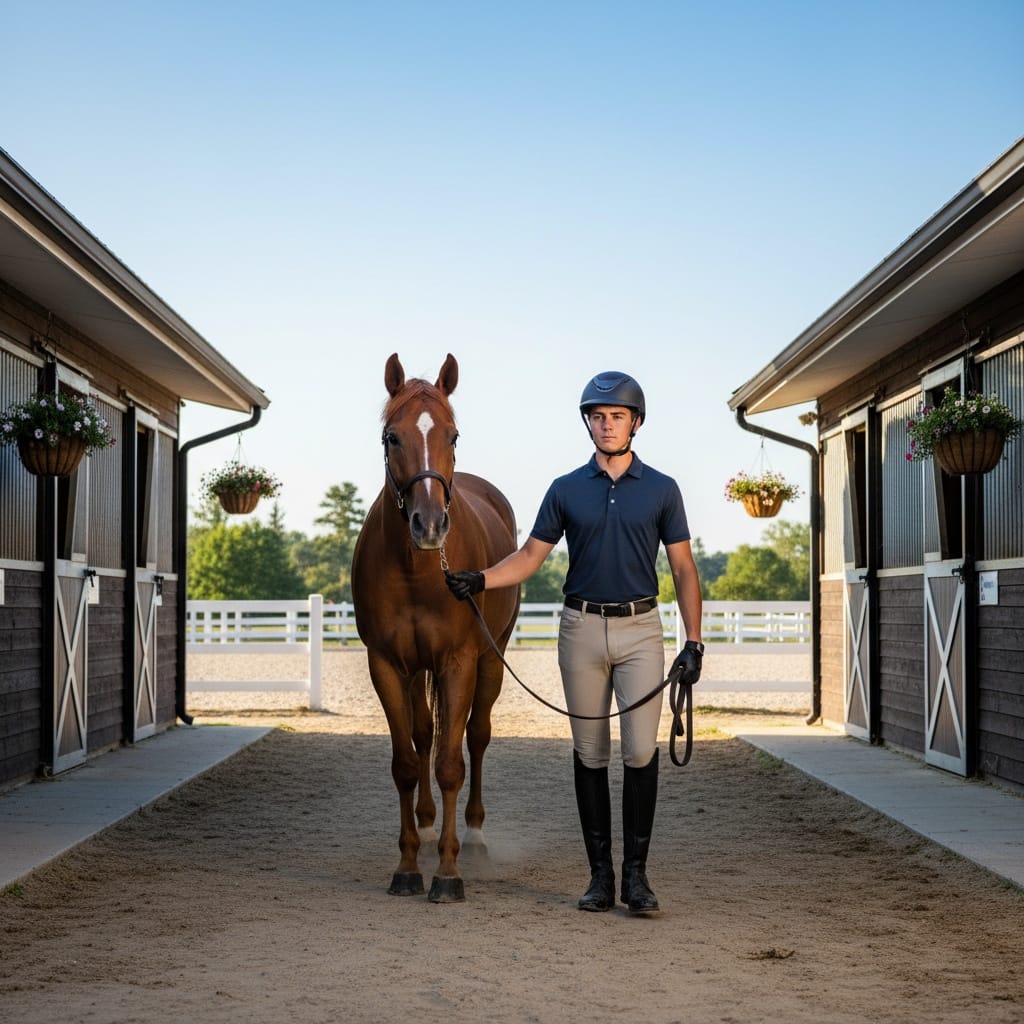 walking horse to arena 54904646
