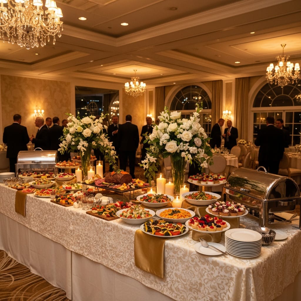 wide angle catering setup 73740462