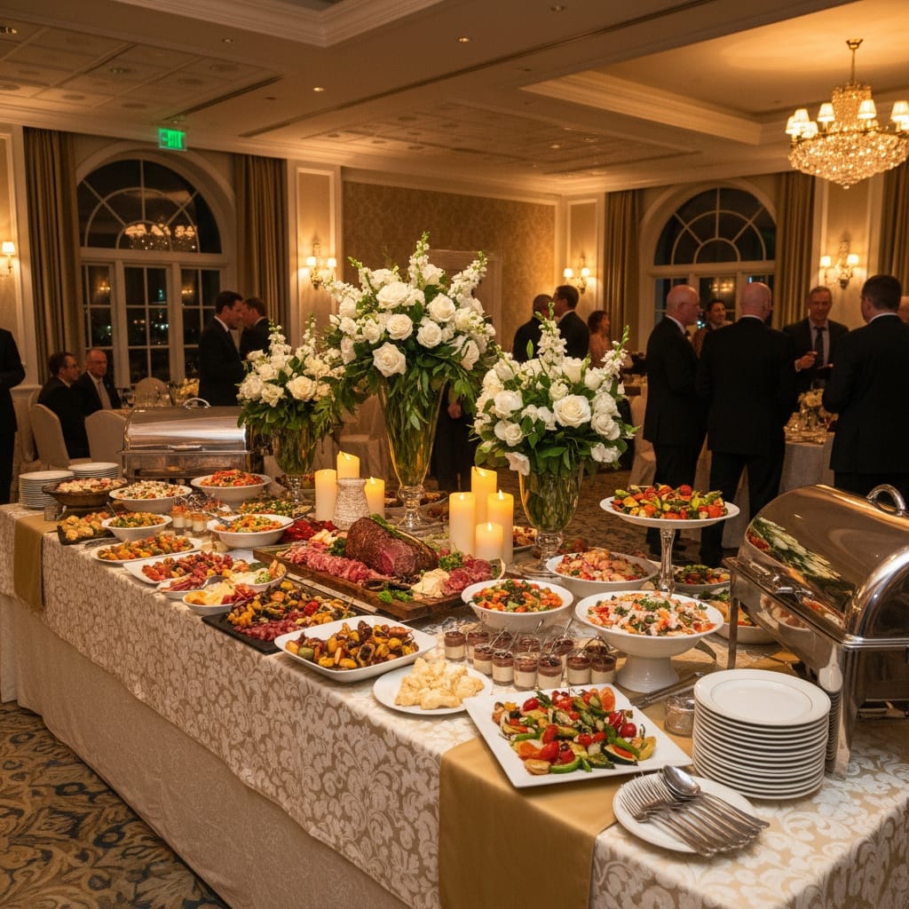 wide angle catering setup 75531166
