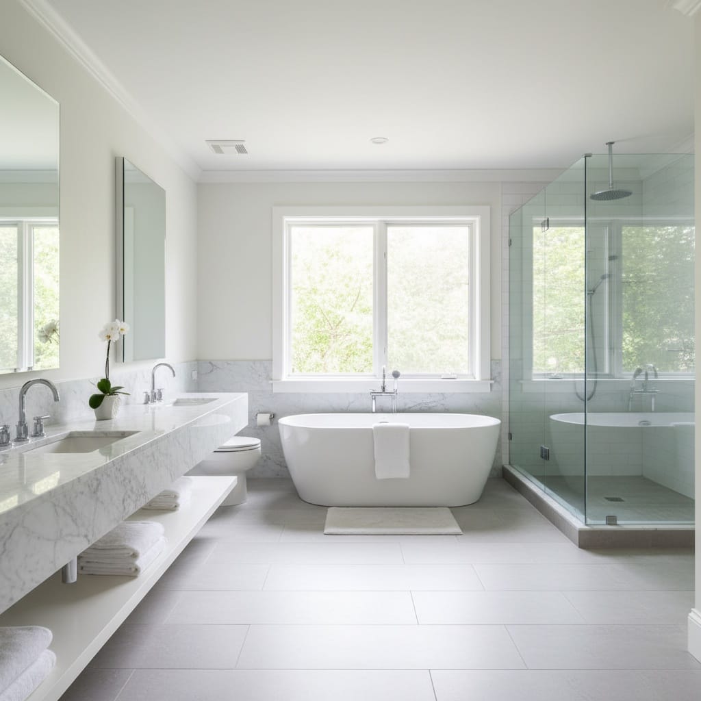 wide angle full bathroom 48542903